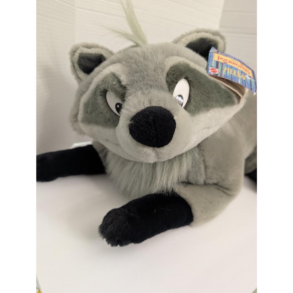 Vintage 1995 Disney Pocahontas Jumbo Meeko Plush - Mattel with Tags